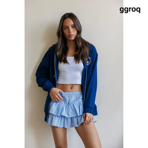 Cape Cod Anchor Graphic Oversized Zip-Up Hoodie - Navy / S - Hoodies