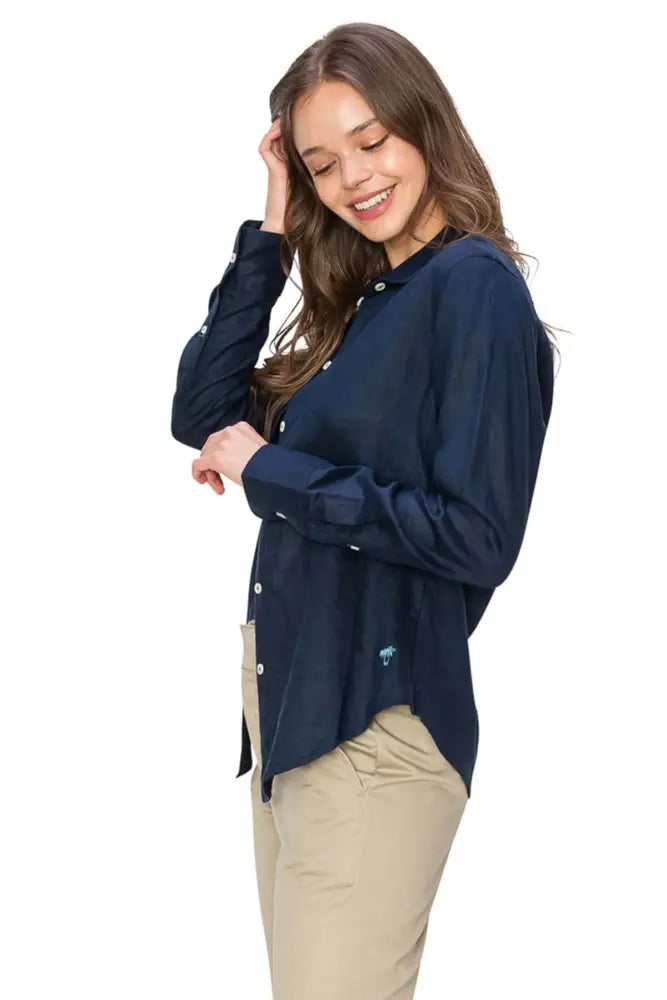 Classic Fit Linen Button Down Shirt Casual Chic - Shirts
