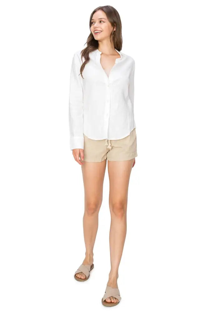 Classic Fit Linen Button Down Shirt Casual Chic - Shirts