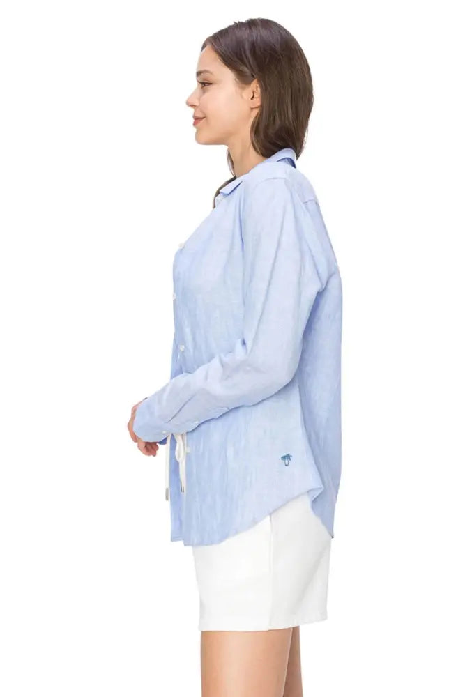 Classic Fit Linen Button Down Shirt Casual Chic - Shirts