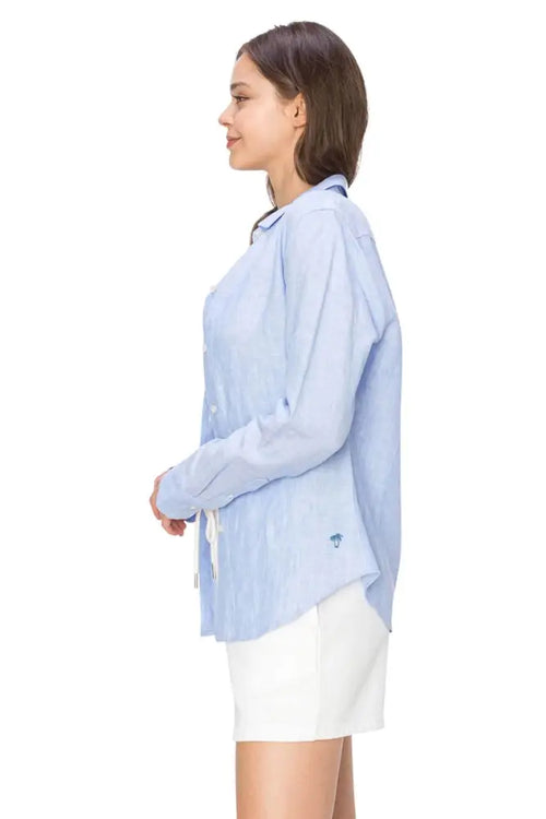 Classic Fit Linen Button Down Shirt Casual Chic - Shirts