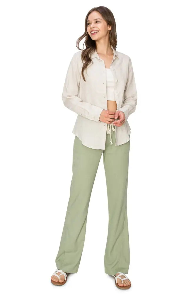 Classic Fit Linen Button Down Shirt Casual Chic - Shirts