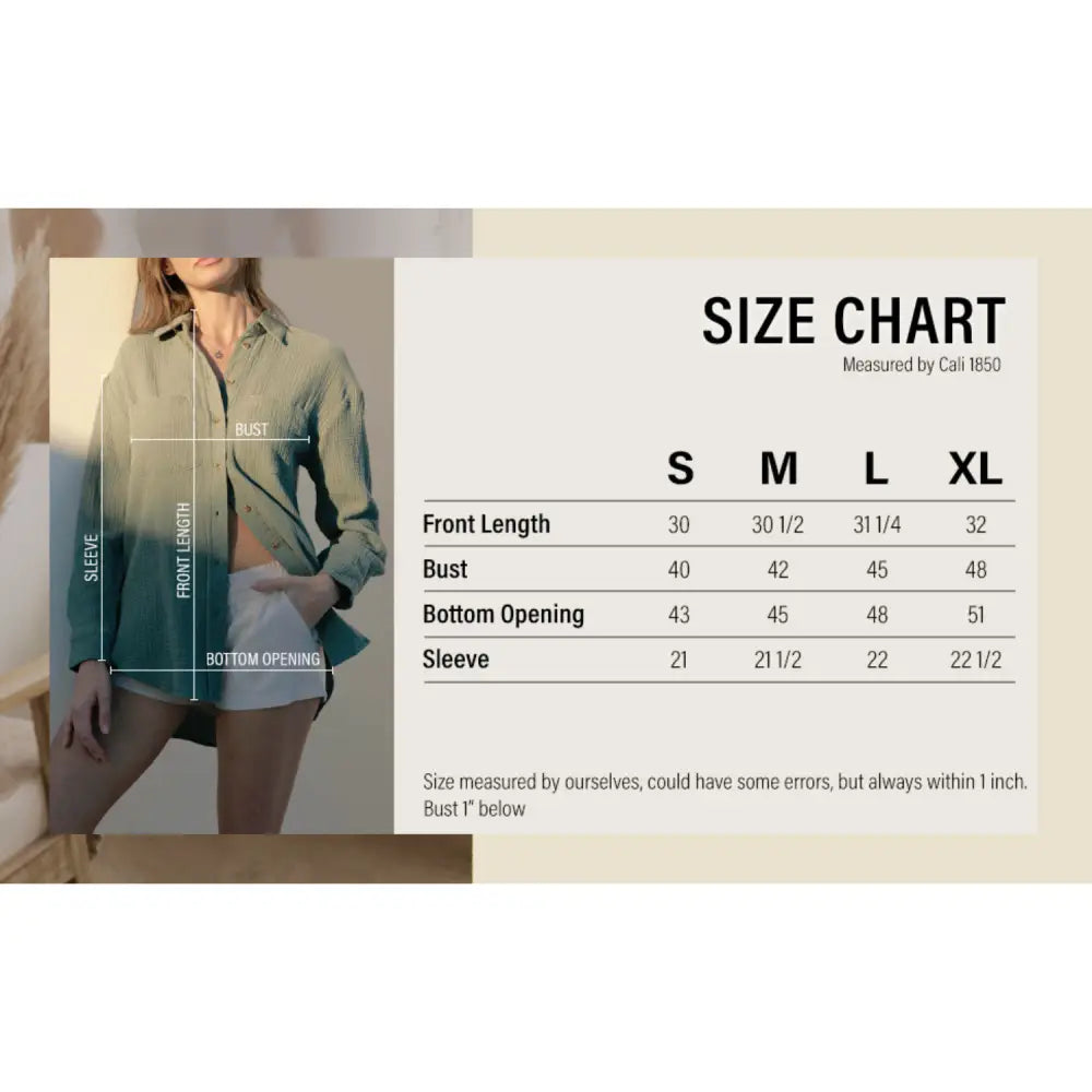Crinkle Gauze Open Front Button-Down Shirt - Shirts