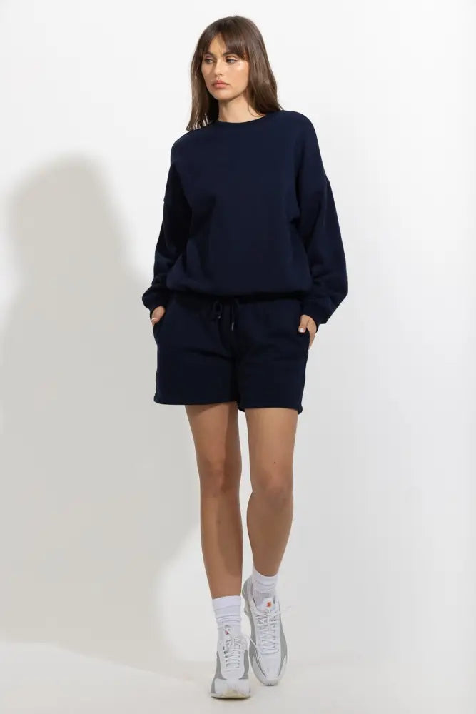 Oversized Relaxed Fleece Crewneck Sweatshirt - Pullover