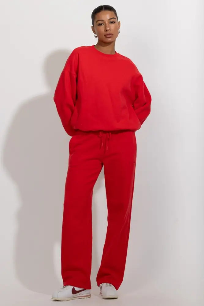 Oversized Relaxed Fleece Crewneck Sweatshirt - Pullover