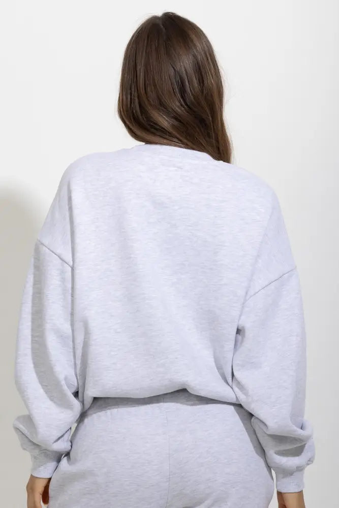 Oversized Relaxed Fleece Crewneck Sweatshirt - Pullover