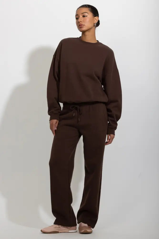 Oversized Relaxed Fleece Crewneck Sweatshirt - Pullover