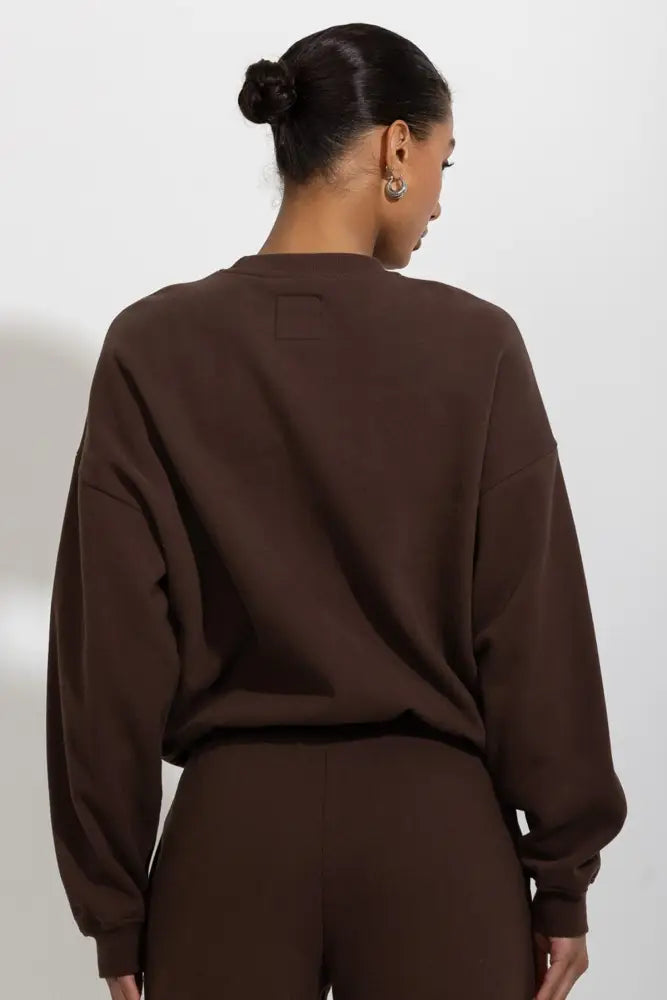 Oversized Relaxed Fleece Crewneck Sweatshirt - Pullover