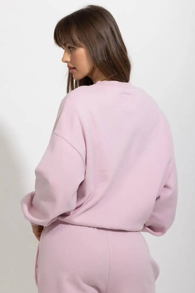 Oversized Relaxed Fleece Crewneck Sweatshirt - Pullover
