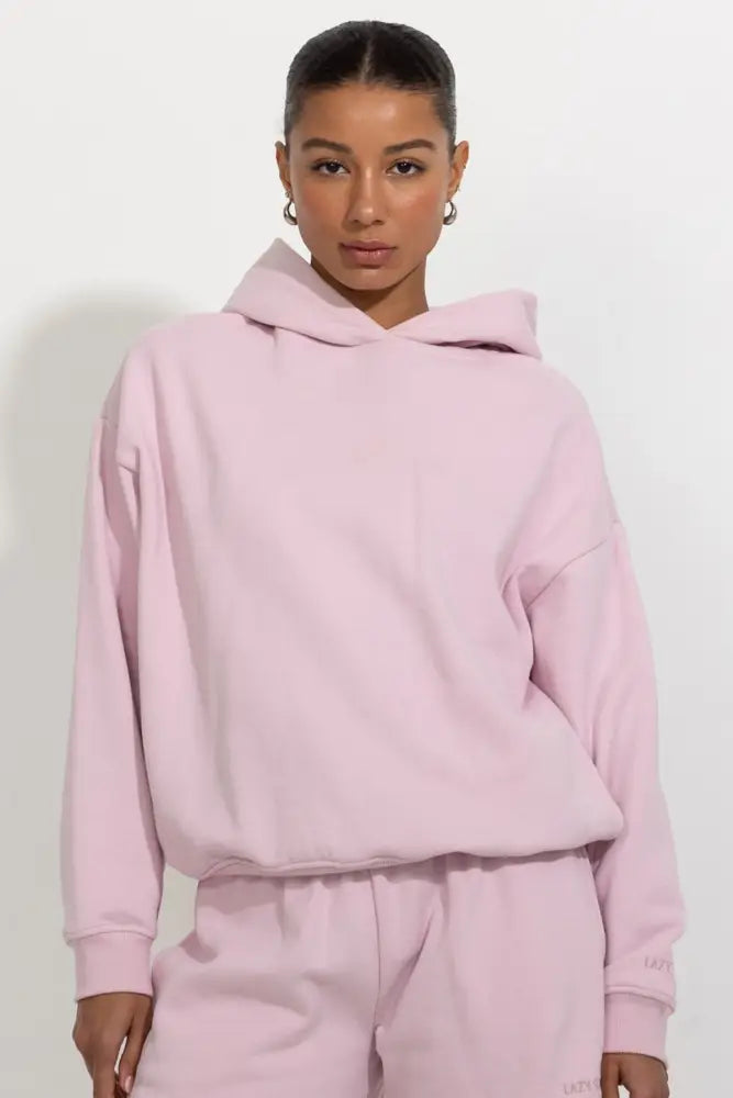 Oversized Relaxed Pullover Fleece Hoodie - Cupid Pink / S - Hoodies