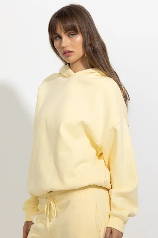 Oversized Relaxed Pullover Fleece Hoodie - Hoodies