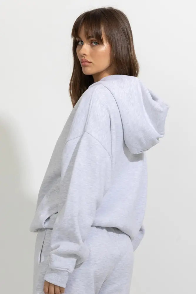 Oversized Relaxed Pullover Fleece Hoodie - Hoodies