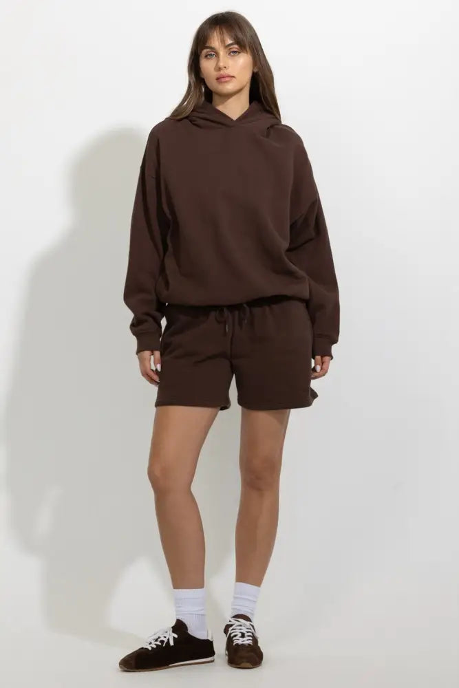 Oversized Relaxed Pullover Fleece Hoodie - Hoodies