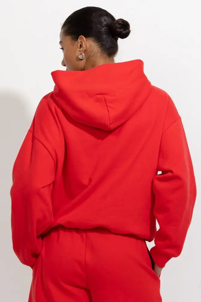 Oversized Relaxed Pullover Fleece Hoodie - Hoodies