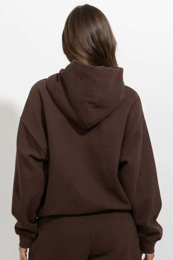 Oversized Relaxed Pullover Fleece Hoodie - Hoodies