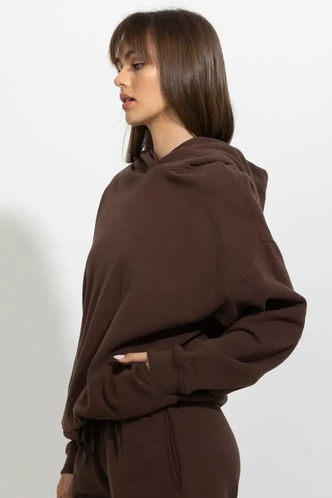 Oversized Relaxed Pullover Fleece Hoodie - Hoodies