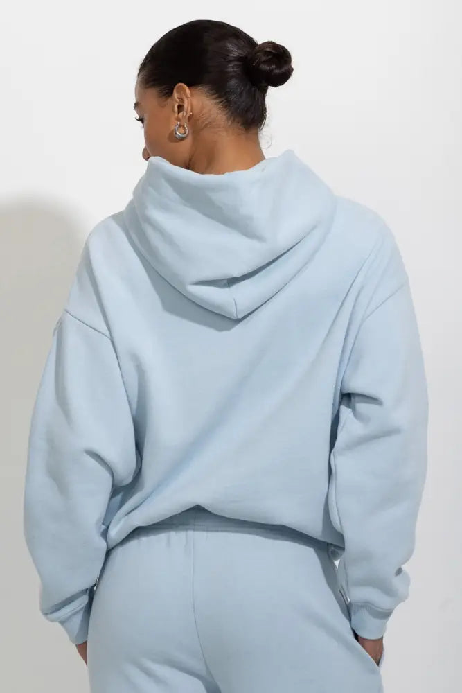 Oversized Relaxed Pullover Fleece Hoodie - Hoodies