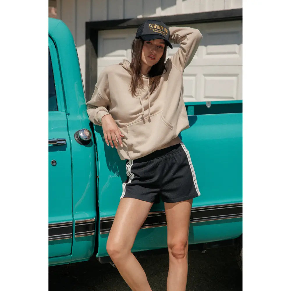 Relaxed Basic Hoodie - Taupe - Hoodies