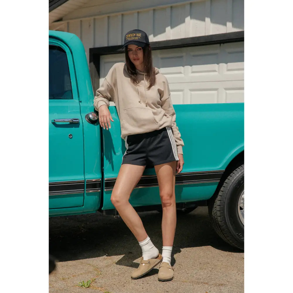 Relaxed Basic Hoodie - Taupe - Hoodies