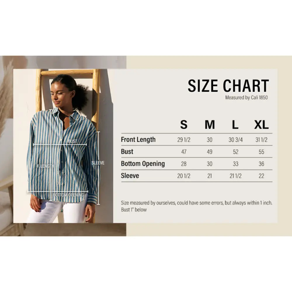 Striped Oversized Shirts - Blue Stripe - Sweatshirts