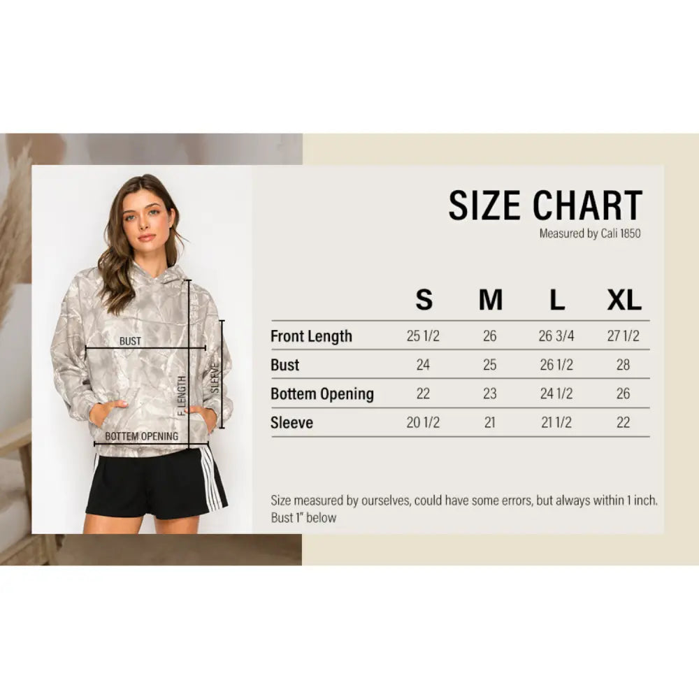 Tree Camo Printed Oversized Hoodie - Hoodies